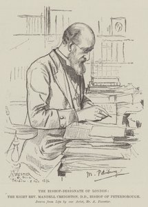 The Bishop-Designate of London, the Right Reverend Mandell Creighton, DD, Bishop of Peterborough by Amedee Forestier
